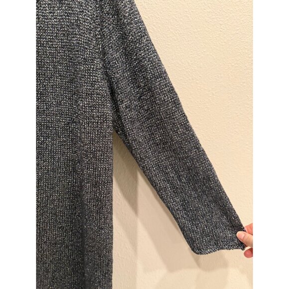 Eileen Fisher Linen Blend Knitted Cardigan Sweater Medium Long Sleeves Modern - Picture 4 of 7